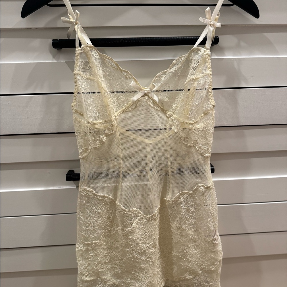 Agent Provocateur Knickers Forever Cream Lace Chemise Lingerie size S